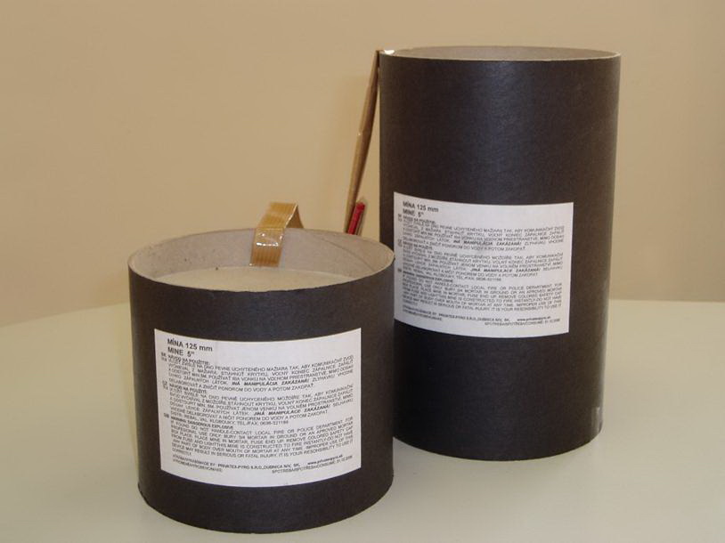 cylindricke miny 125 a 150mm privatex pyro