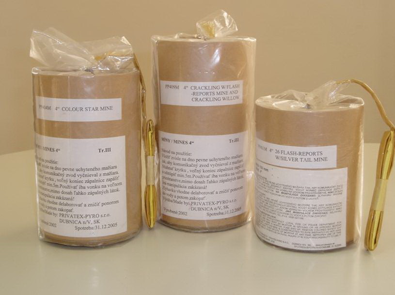 cylindricke miny 75 a 100mm privatex pyro